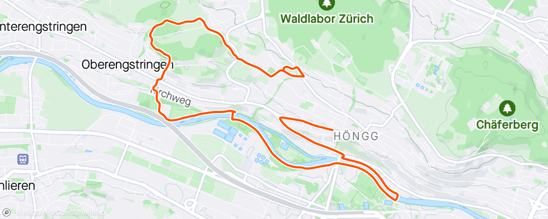 Map of the activity, Lauf am Morgen