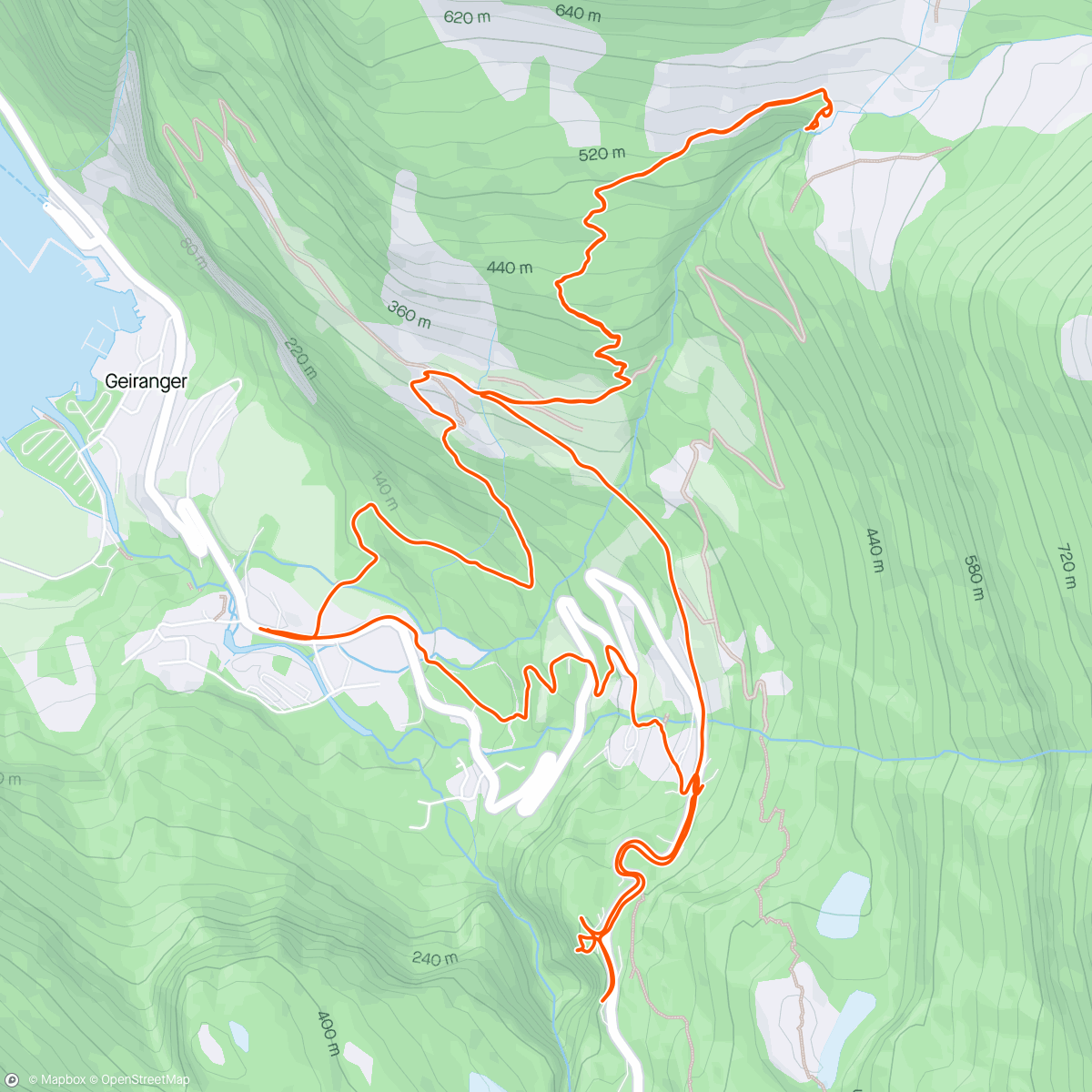 「Evening Trail Run」活動的地圖