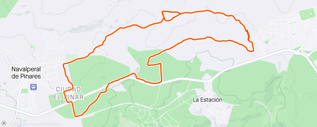 Map of the activity, Lunes por Las Navas