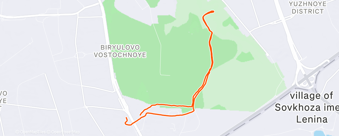 Map of the activity, Трейлраннинг (после обеда)