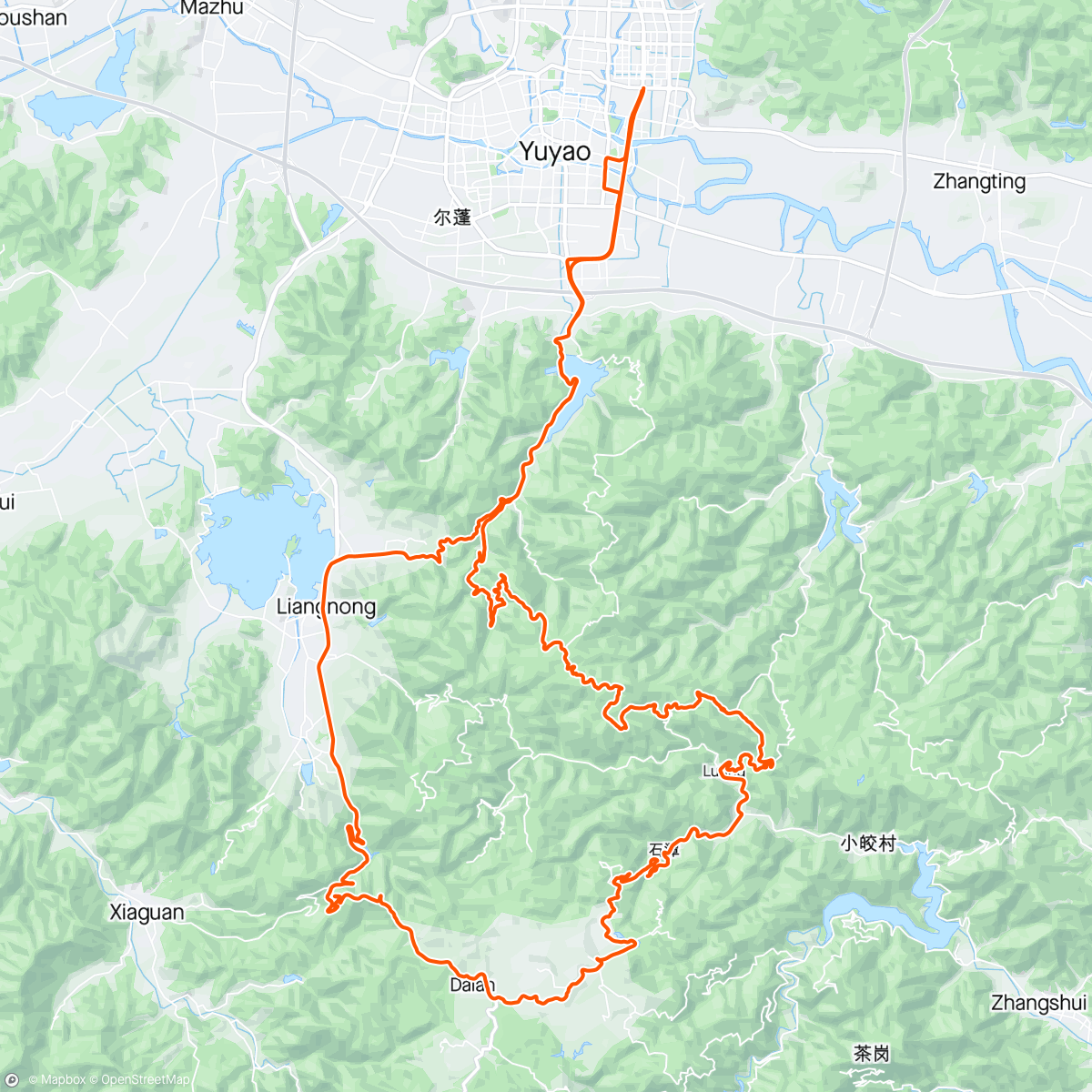 Map of the activity, Morning四明山⛰️day2️⃣Ride