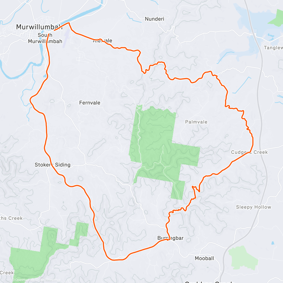 Map of the activity, Cudgera