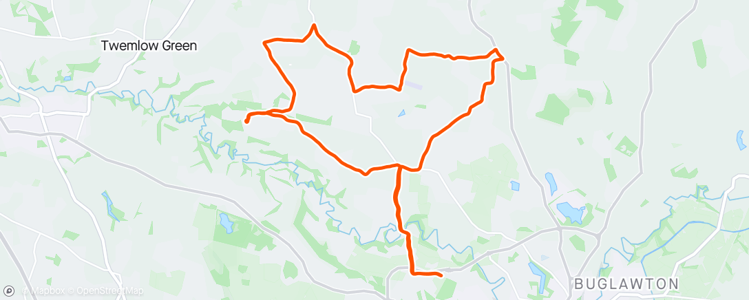 Map of the activity, Congleton Half Marathon