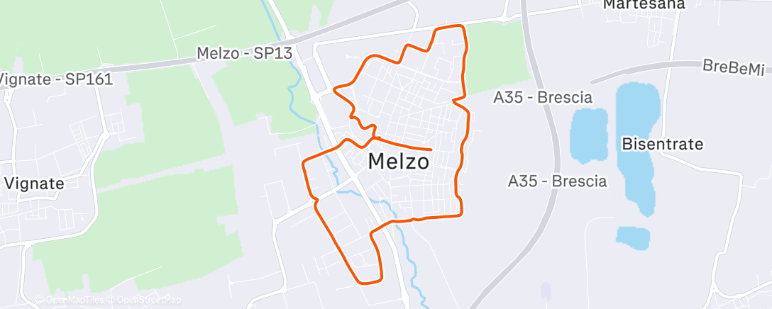 Карта физической активности (Corsa pomeridiana)