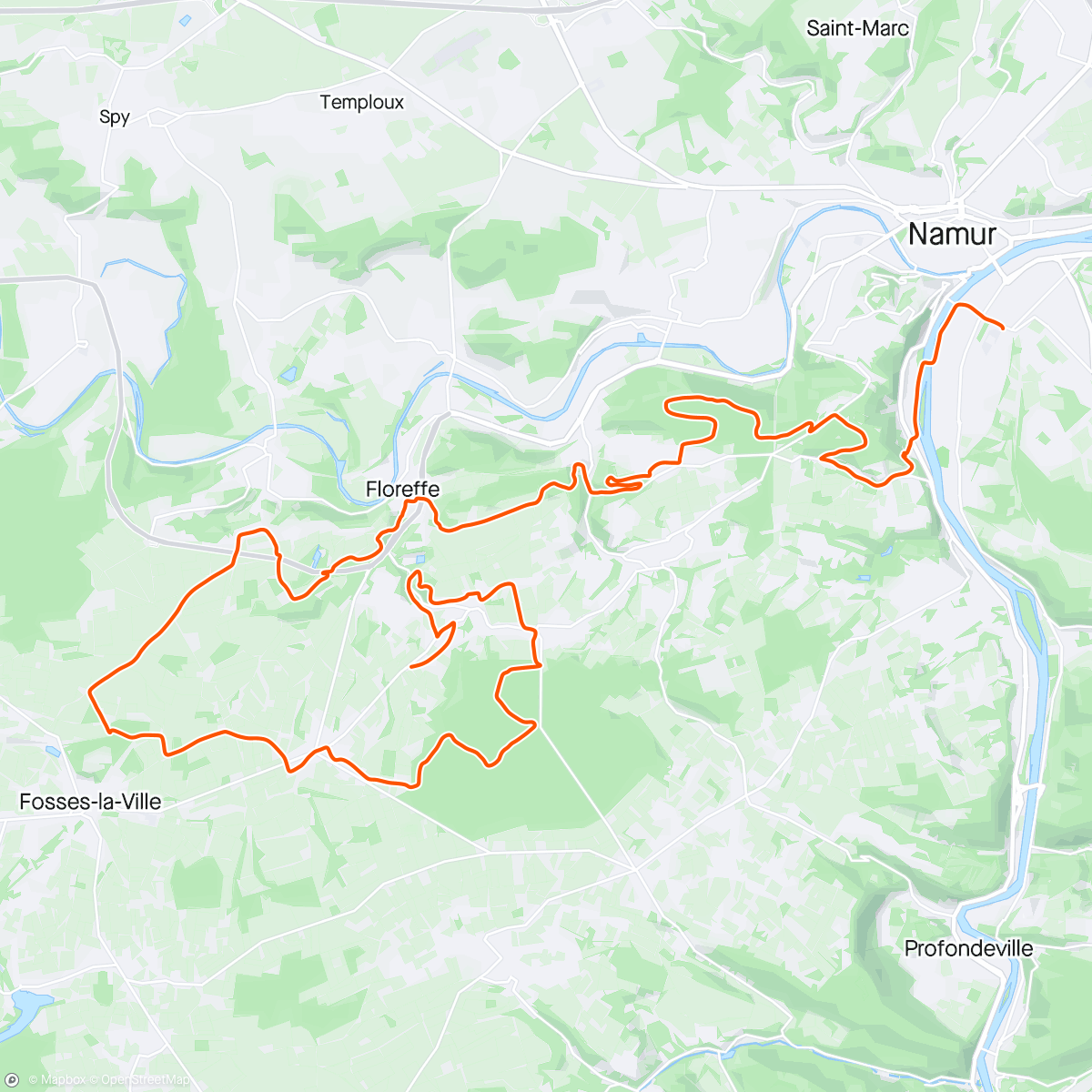 Map of the activity, Graveltaf retour long