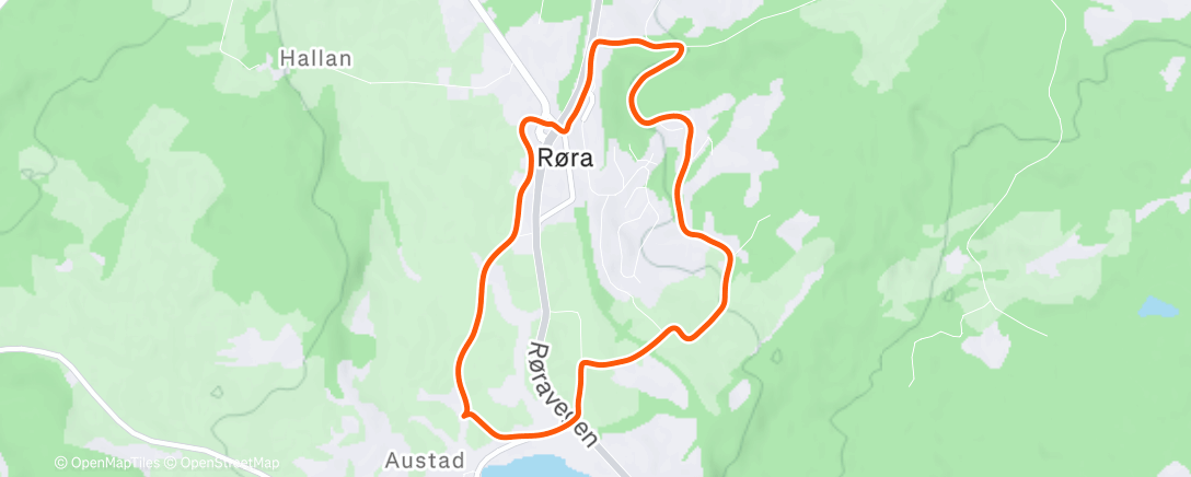 Map of the activity, Åsevegen