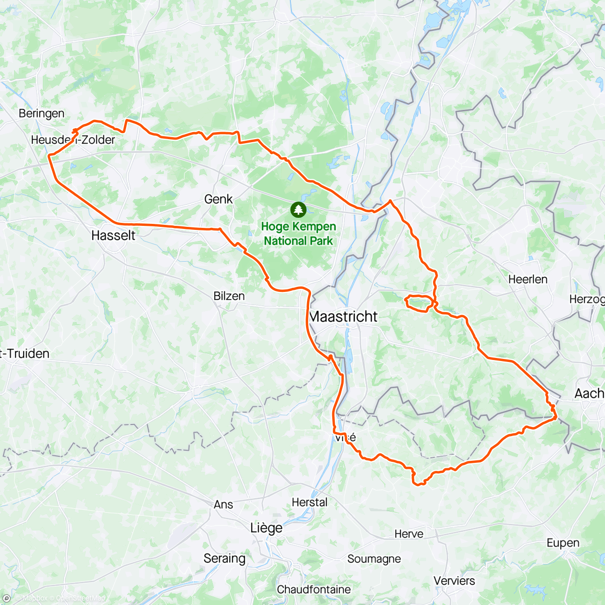 Map of the activity, Vaals