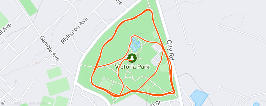 Map of the activity, St Helens parkrun