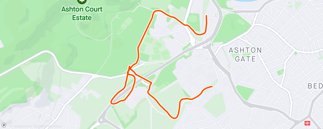 Map of the activity, 5K buggy lunch run