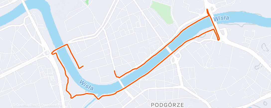 Map of the activity, Утренний забег