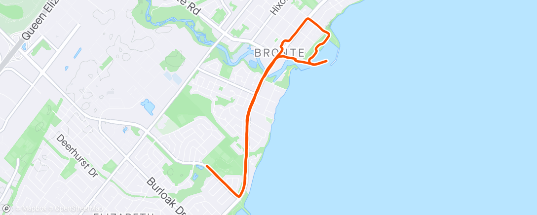 Map of the activity, Afternoon Walk - Oakville, Ontario ⛅