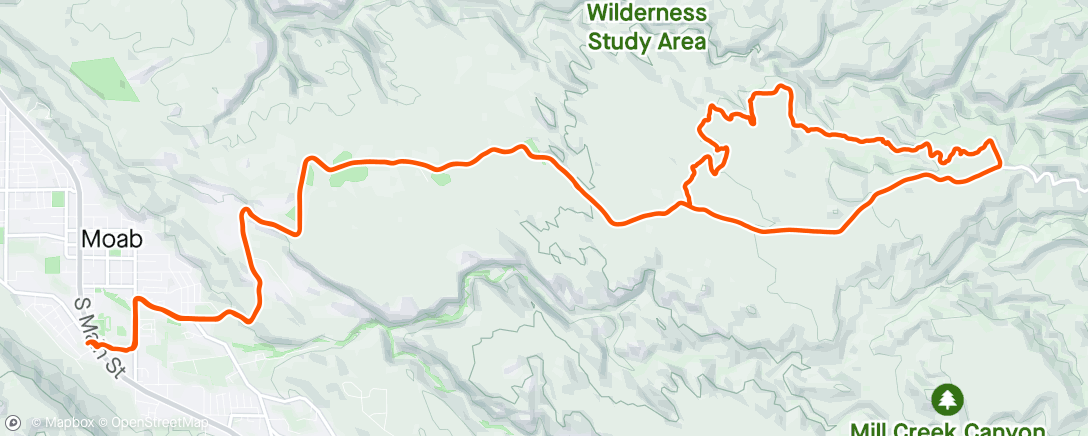 Mapa de la actividad (Lunch Mountain Bike Ride)