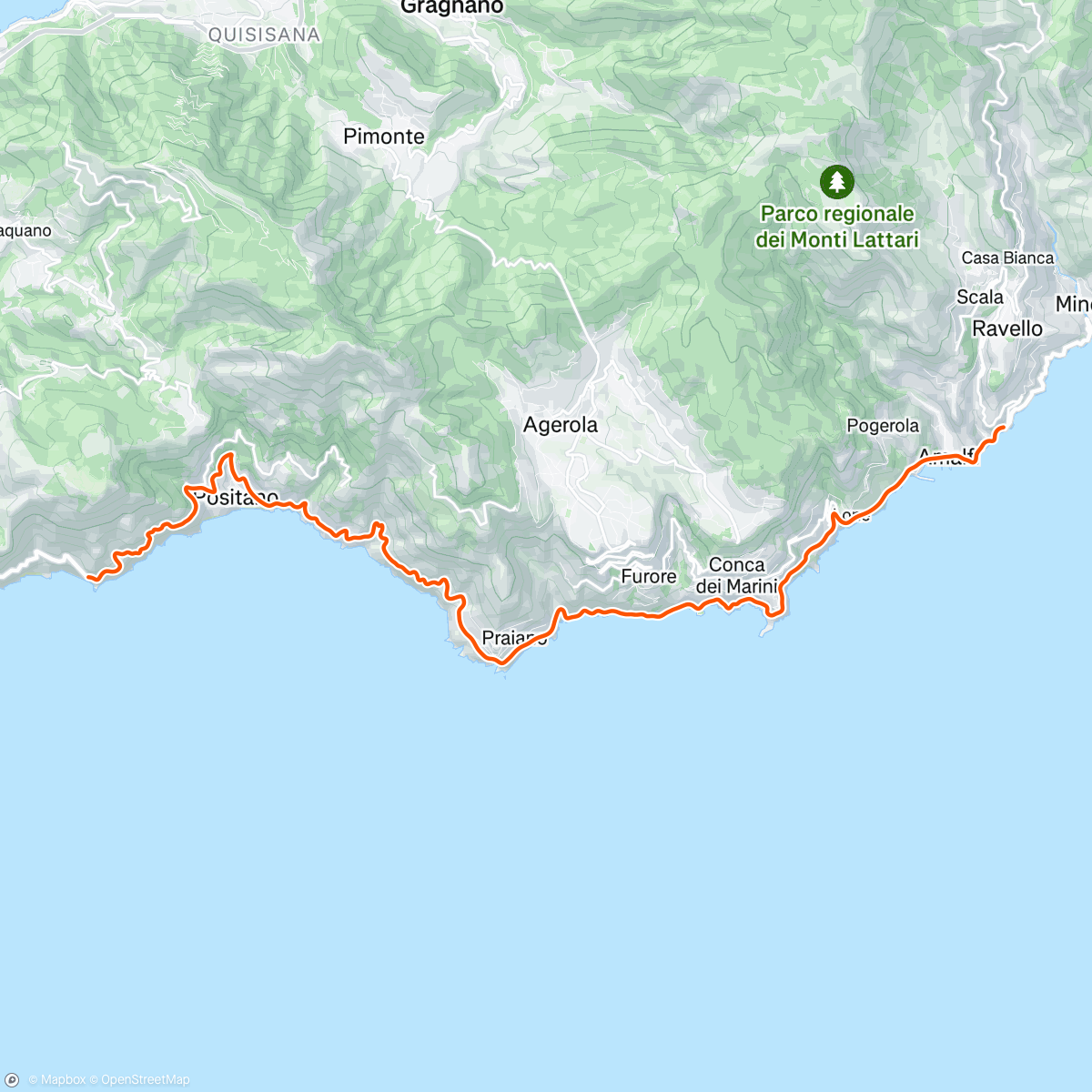 「BKOOL - Positano - Castiglione」活動的地圖