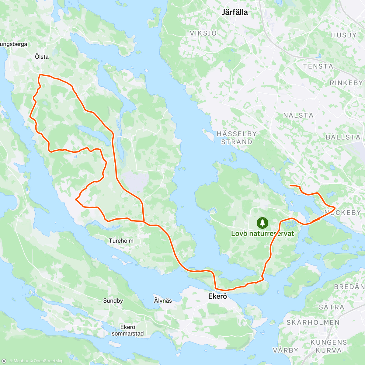 Map of the activity, AW med Marcus