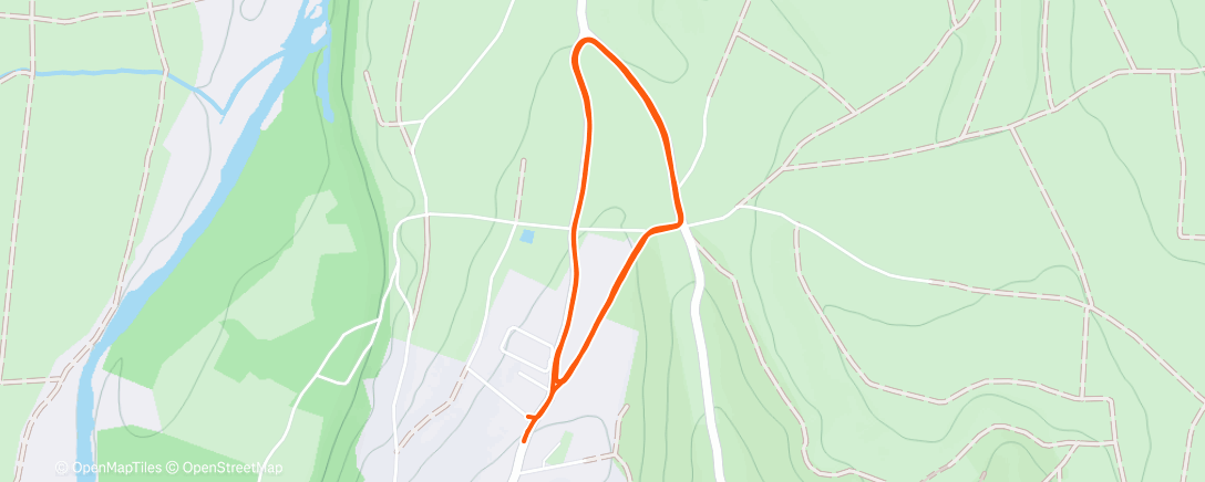 Map of the activity, Afternoon Run