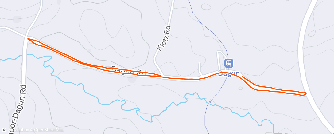 Map of the activity, Evening Run