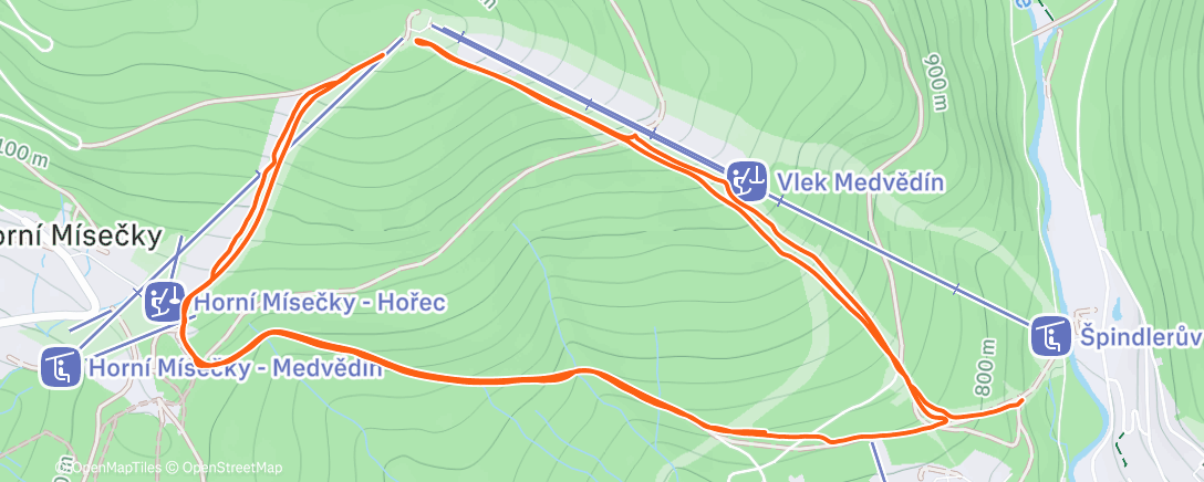 Map of the activity, na velkou porci slunka po minimu sněhu