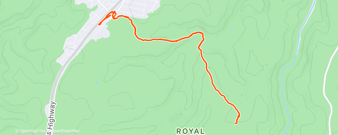 Map of the activity, Karloo Track to Uloola Falls