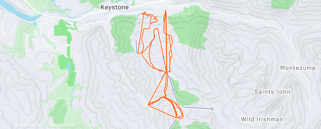 Map of the activity, First legit ski day of the year