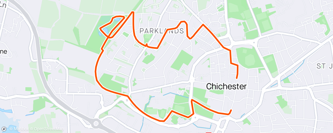 Map of the activity, Gentle school run plus some extra