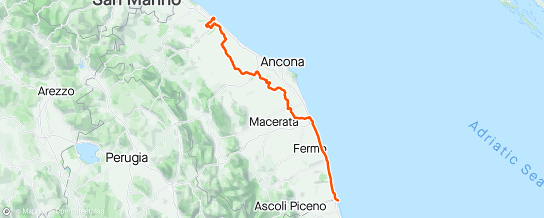 Map of the activity, Giro 12 à bloc