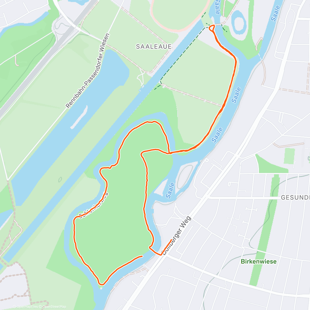 Map of the activity, Silvesterrunde
