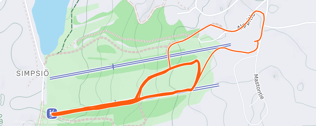 Map of the activity, 13x Simpsiön hissikuilu