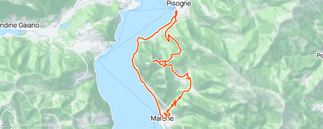 Map of the activity, Corna 30 passi