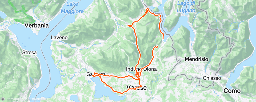 Map of the activity, #commute + LVN + Cunardo - Ponte T.