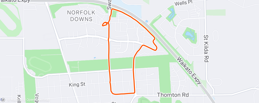 Map of the activity, Working off the Christmas lunch