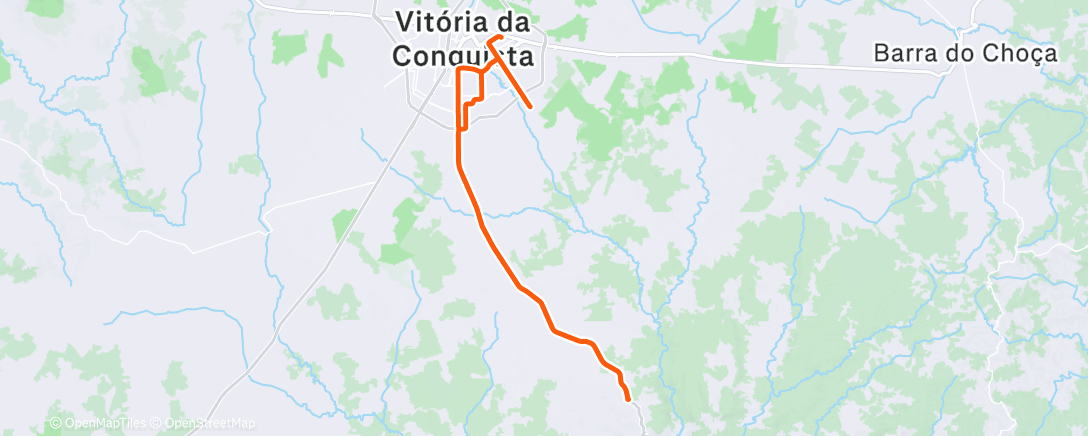 Map of the activity, Pedalada de mountain bike matinal