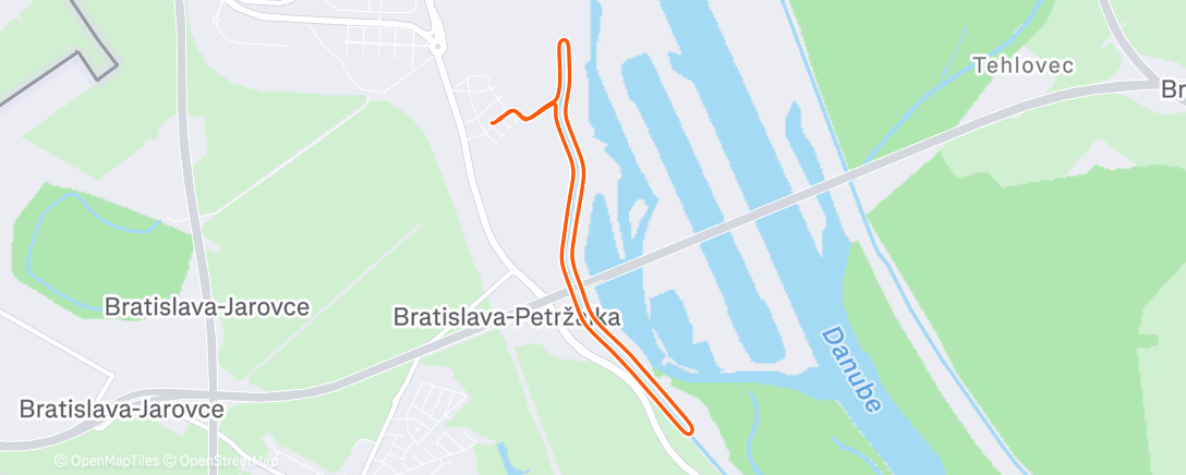 Map of the activity, Lunch Run