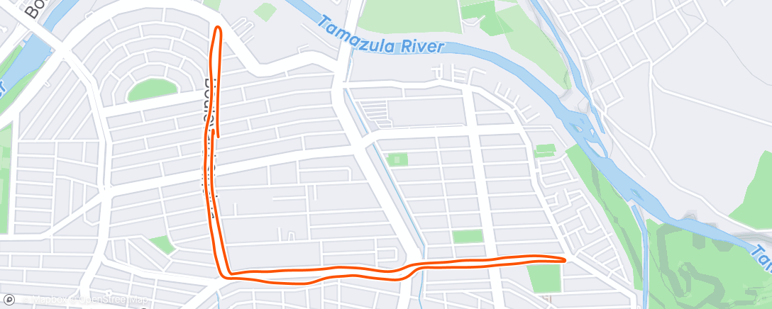 Mapa da atividade, Carrera de mañana