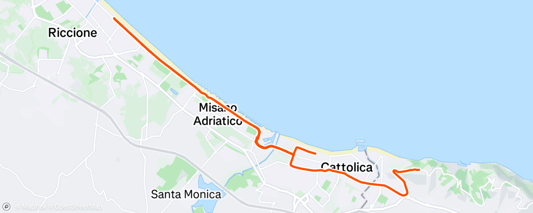 Map of the activity, Pedalata mattutina