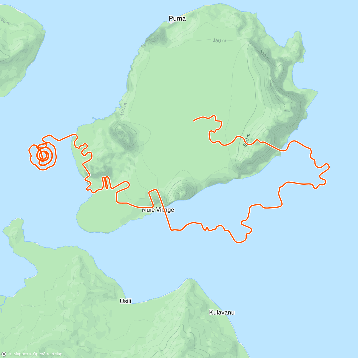 Map of the activity, Zwift - Out And Back Again in Watopia