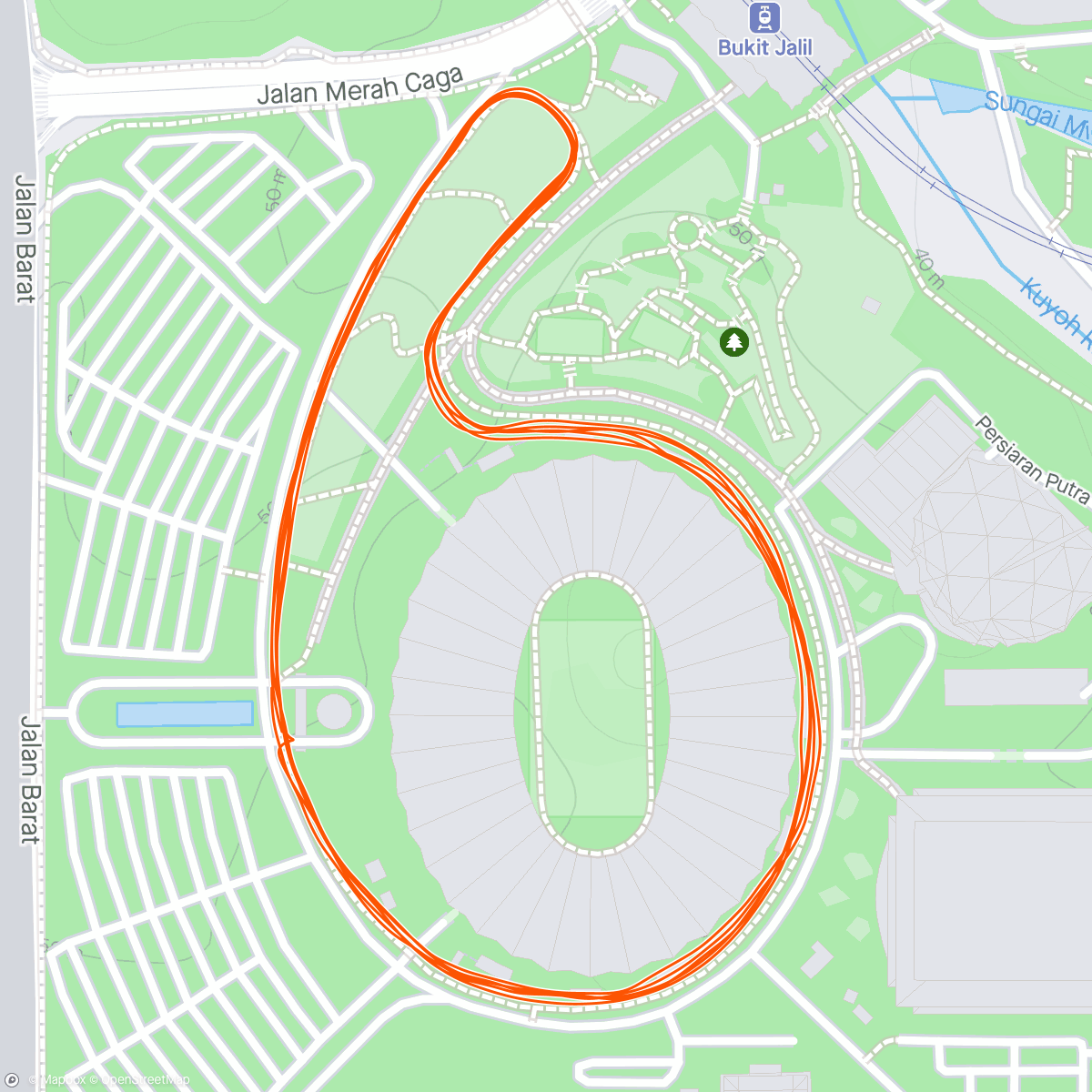 Map of the activity, Score running clinic