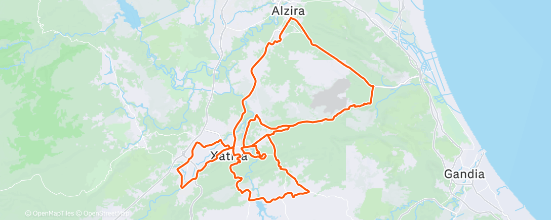 Map of the activity, Bicicleta por la mañana