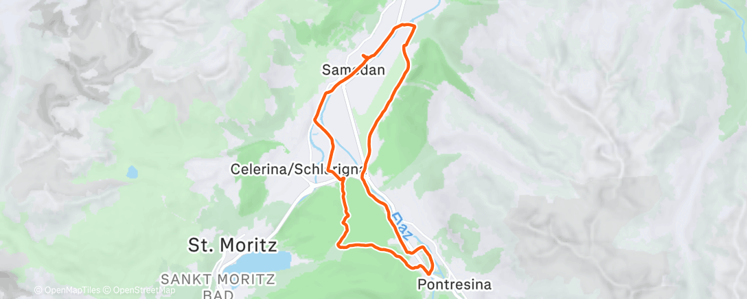 Map of the activity, Lauf am Morgen