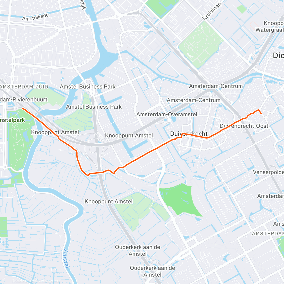 Map of the activity, Morning Ride