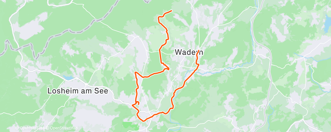 Map of the activity, Gravel-Fahrt am Nachmittag