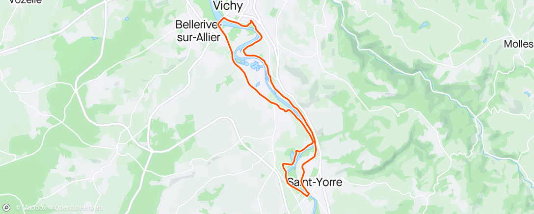Map of the activity, Sortie gravel tranquille dimanche matin