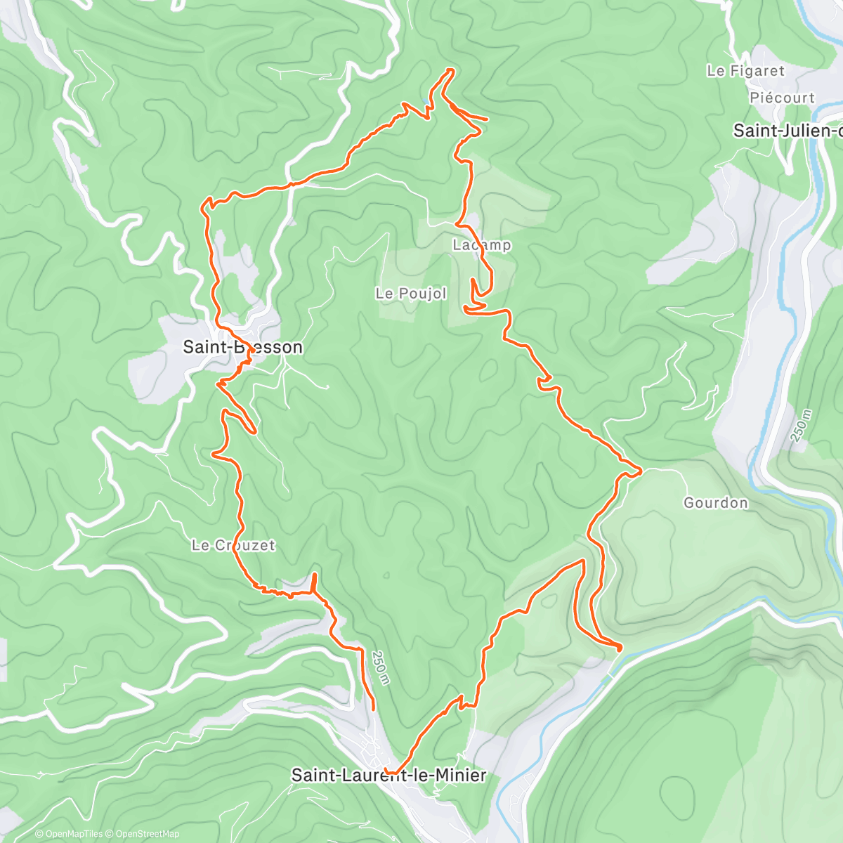 Map of the activity, L'Oiselette