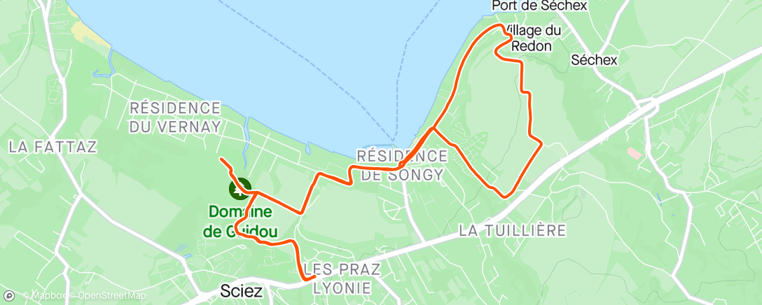 「Course à pied le matin」活動的地圖