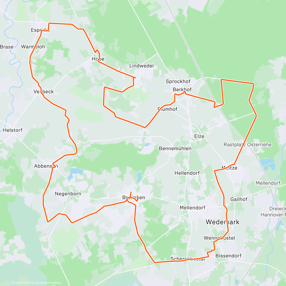 Карта физической активности (Zickzack durch die Hood ...)