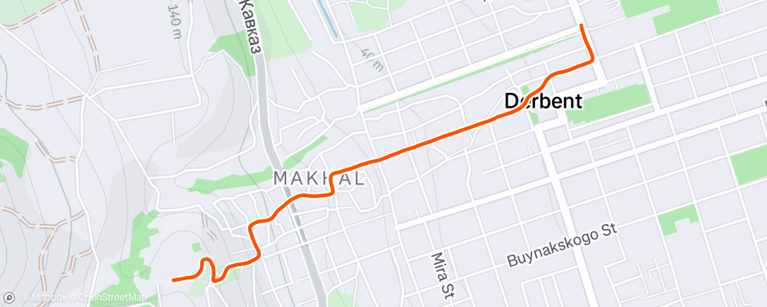 Map of the activity, Evening Walk