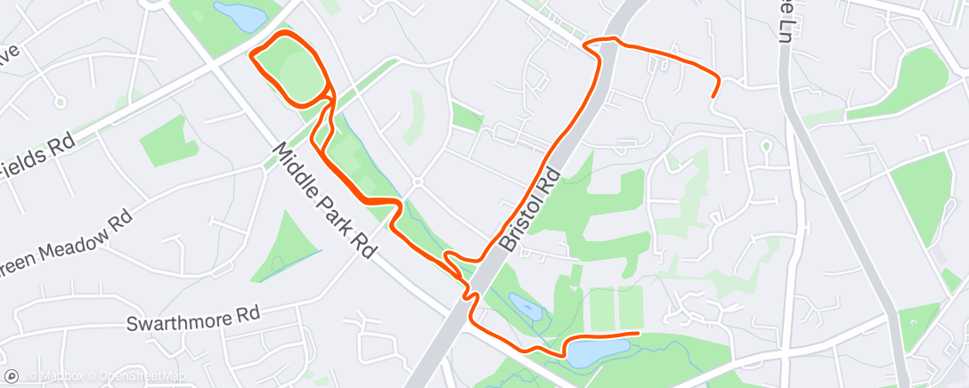 Map of the activity, Monday 5K