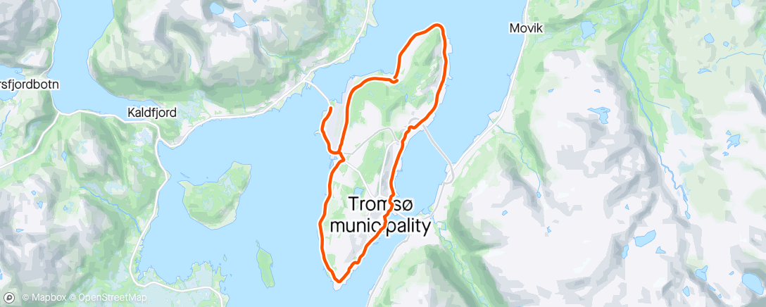 Map of the activity, 2:31 tima / 33,5 km. 4 * Rideskolebakken på 27 km ☀😎