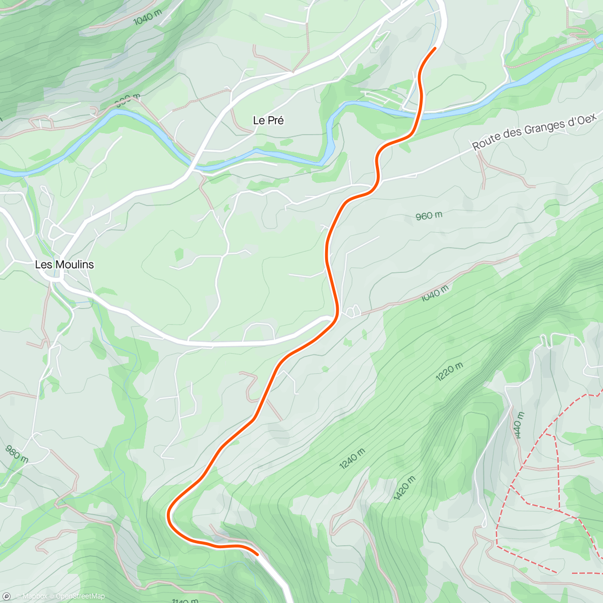 Map of the activity, BKOOL - Col des Mosses