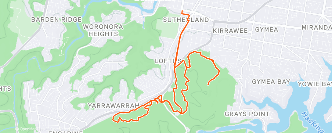Map of the activity, Sweaty morning ride