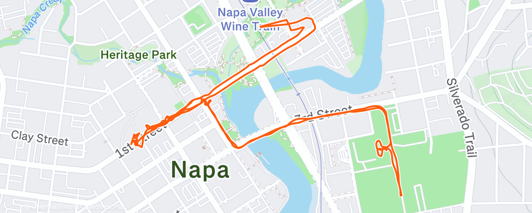 Map of the activity, Afternoon Walk